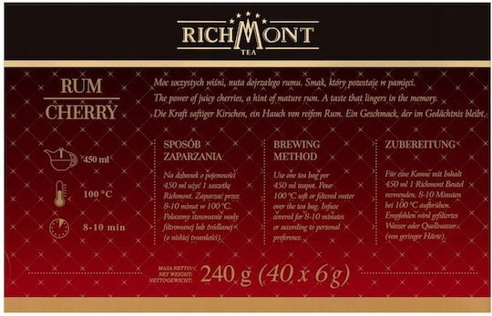Richmont Schwarz Tee 40 Taschen 6gr