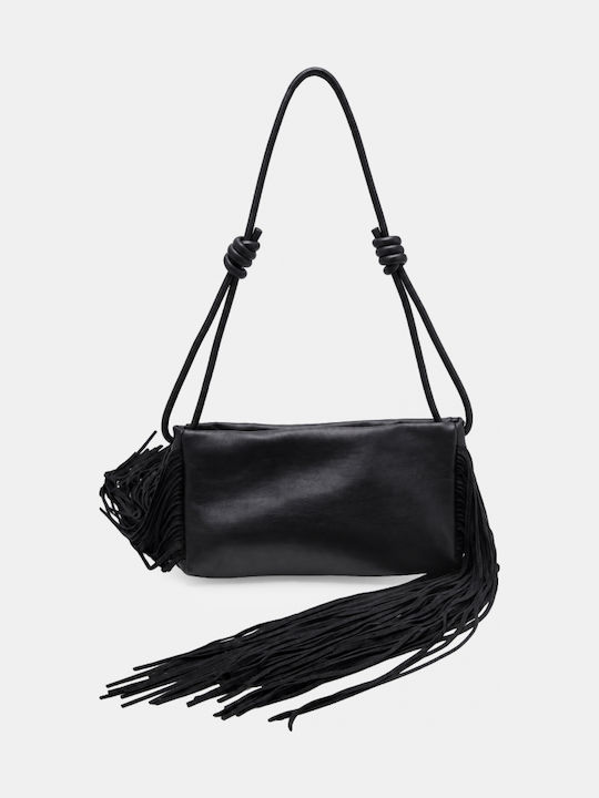 Fabric Women's Shoulder Bag Black