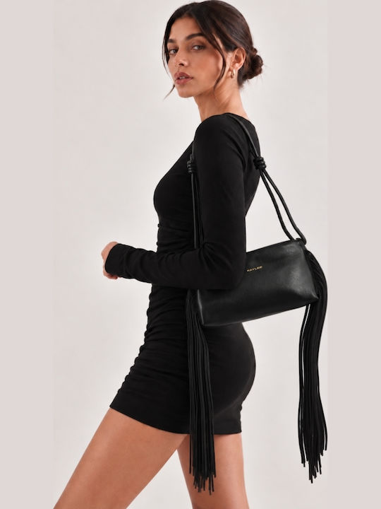Fabric Women's Shoulder Bag Black