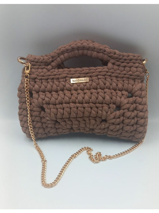 Knitted Women's Shoulder / Crossbody Bag Brown