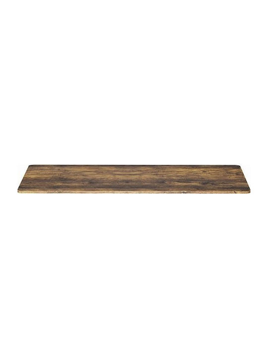 Powerton Rectangular Office Desk Surface Made of Rustic Walnut Chipboard 160x75x1.8cm WPTT160-NR
