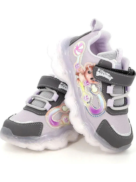 Παιδικά Sneakers με Φωτάκια Λιλά