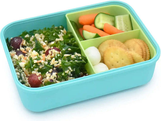 Melii Lunch Box Plastic Green With Compartments 1.25lt