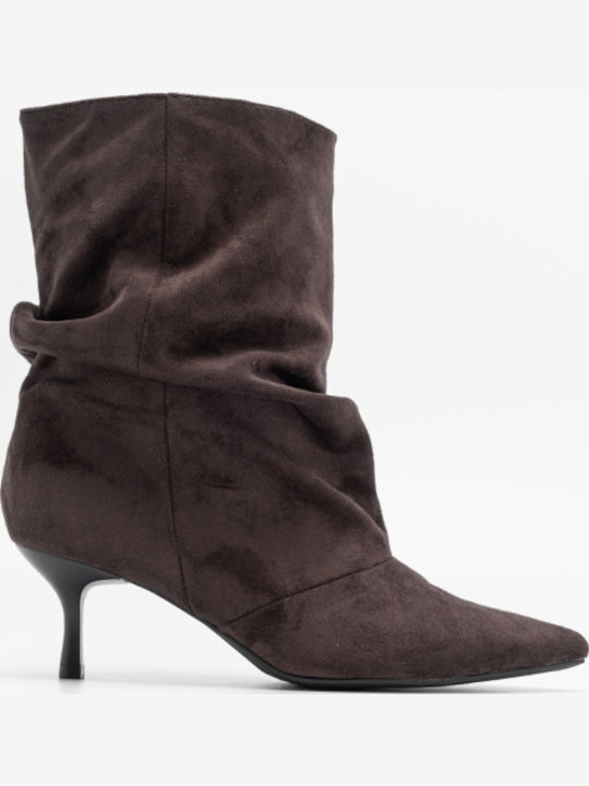 Wildleder Damen Stiefeletten Braun