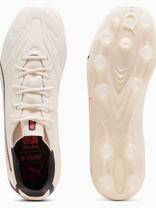 PUMA Match FG/AG Football Shoes with Cleats White PUMA Match FG/AG Football Shoes with Cleats White