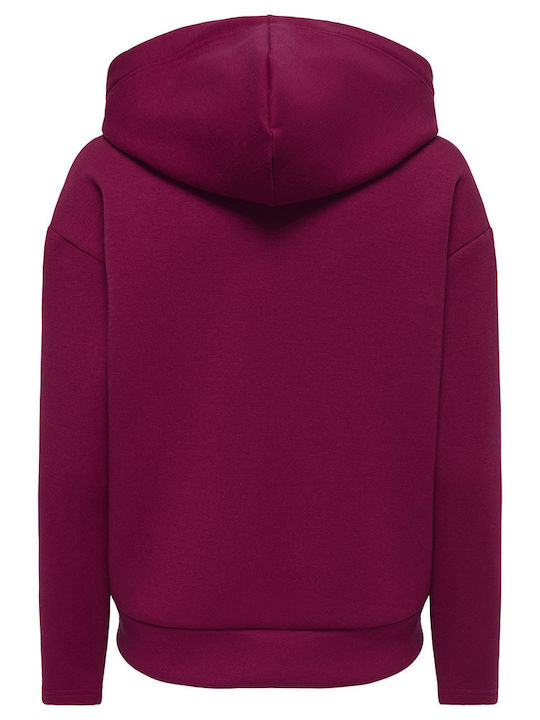 Damen Sweatshirt mit Kapuze Rumba Rot