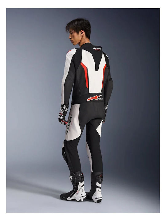 Alpinestars Gp Force V2 Costum De Piele Pentru Bărbați Pentru Călăreț Motocicletă Albă