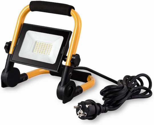Avide Slim Smd Ηλιακός Προβολέας LED 30W Φυσικό Λευκό 4000K