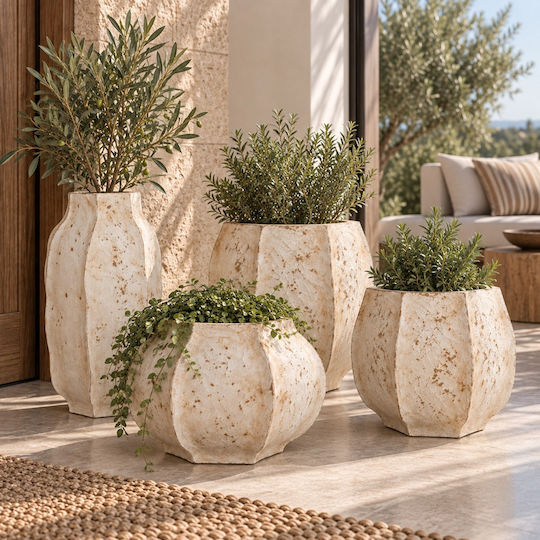 Artekko Κασπώ Τσιμεντένιο Μπεζ 39x39x35εκ.