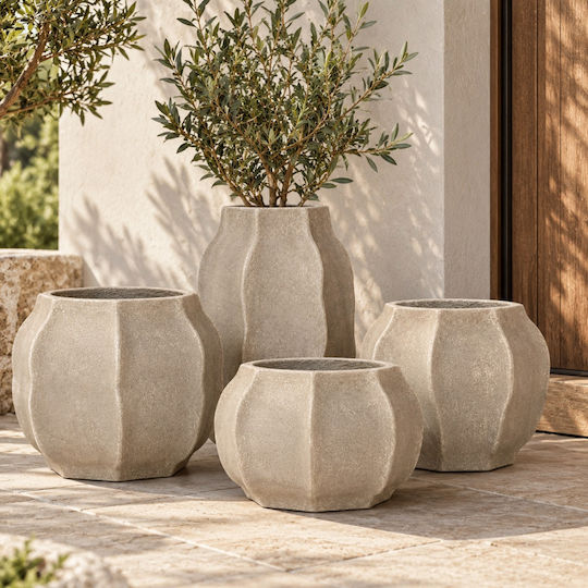 Artekko Κασπώ Τσιμεντένιο Μπεζ 40x40x40.5εκ.