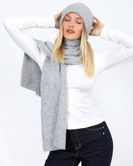 Beanie Unisex Strickmütze in Grau Farbe