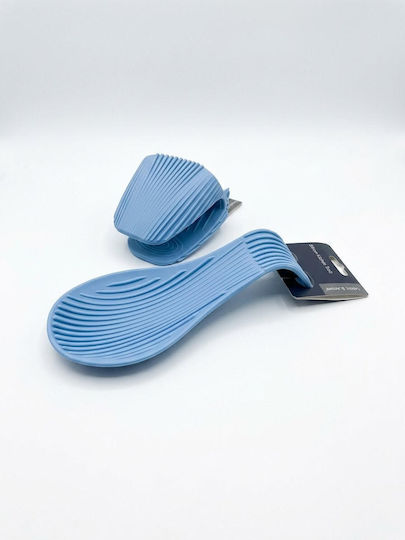 Cooking Utensil Set from Silicone With Stand Light Blue Kitchen