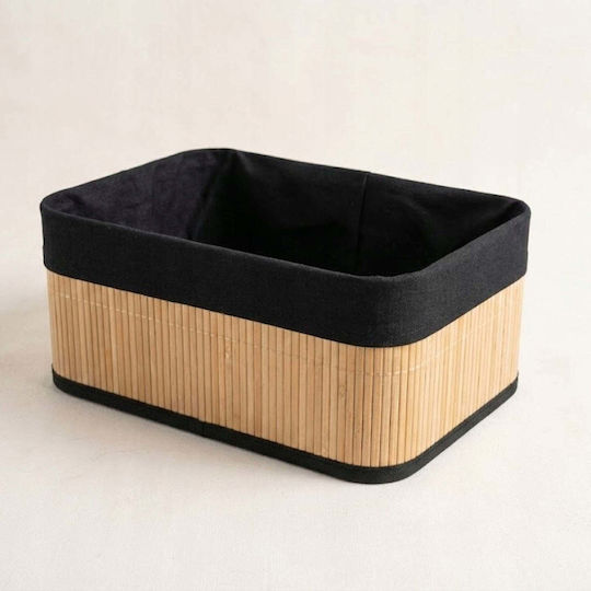 ikonka Bamboo Brown Storage Basket