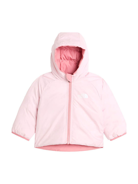 Reversible Perrito Wasserdichtes Kinder Sport Jacke Kurz Beidseitig mit Futter & Kapuze Rosa