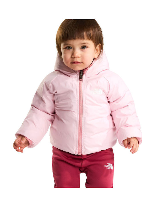 Reversible Perrito Wasserdichtes Kinder Sport Jacke Kurz Beidseitig mit Futter & Kapuze Rosa