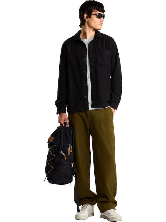 Herren Fleecejacke mit Buttons Schwarze