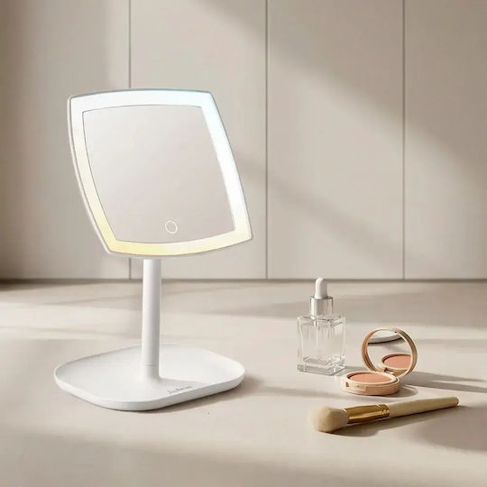 Luigi Ferrero Schminkspiegel mit Licht 16x16cm