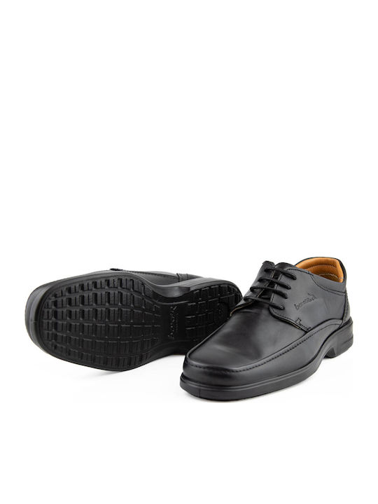 Leder Herren Freizeitschuhe Anatomisch Schwarze