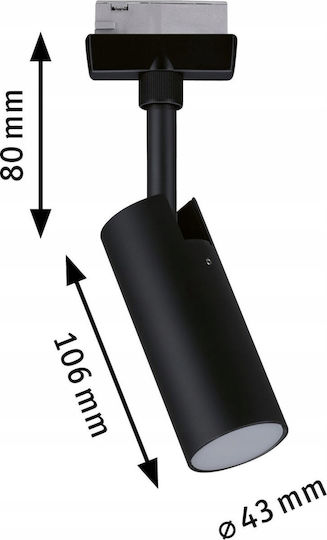 Paulmann LED Топло Бяло Спот В Черен Цвят