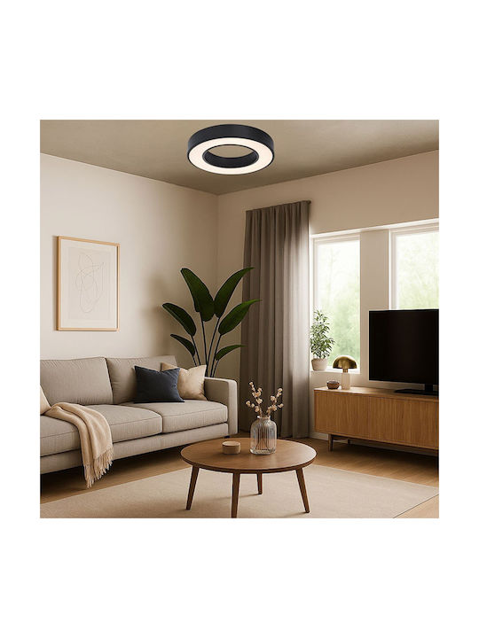 Rabalux Smart Deckenleuchte Schwarz mit Integrierter LED und Fernbedienung