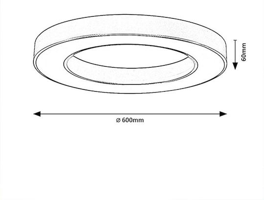 Rabalux Smart Black Mount Ceiling Light With Integrated LED And Remote Control