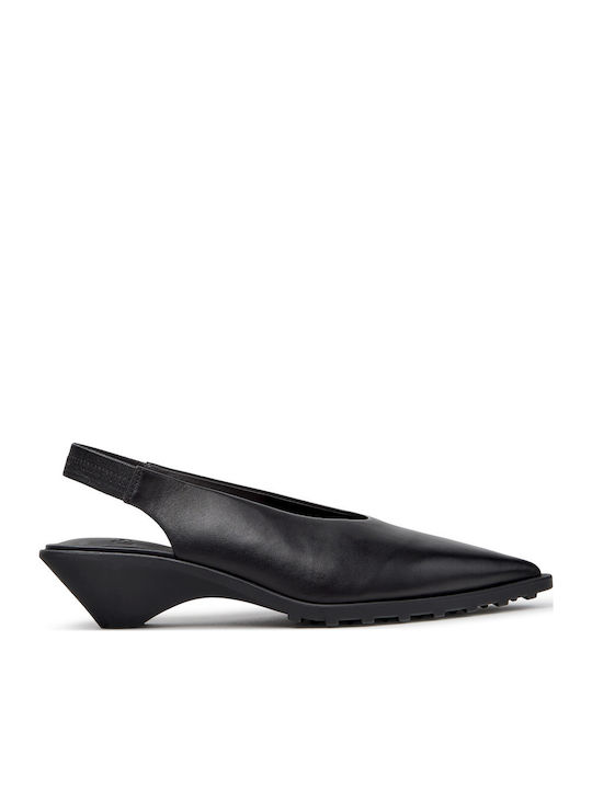 Leder Pumps Schwarz