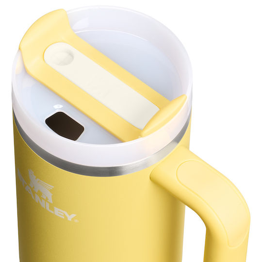 Stanley Quencher H2.O Flowstate Чаша с дръжка Термос Неръждаема стомана Без BPA 890 мл Daffodil с Сламка и Дръжка