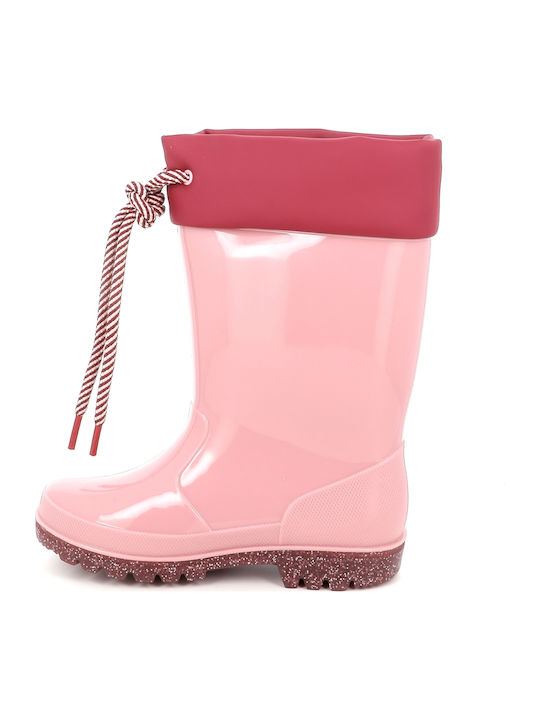 Cizme de cauciuc copii cu captuseala interna Roz