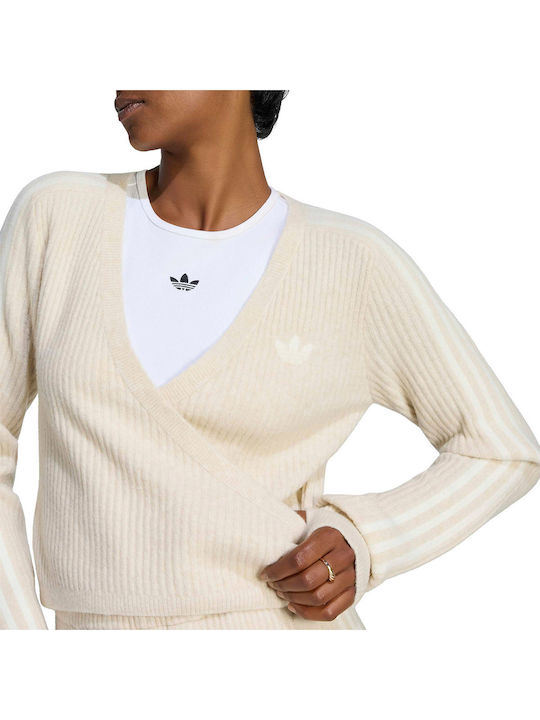 Knit Cardigan Γυναικεία Ζακέτα Πλεκτή Μπέζ