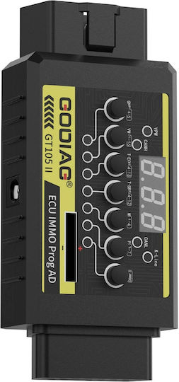 Break Out Box OBD2 Godiag GT105 II Adaptor Immo ECU CR2032 Test Alarmă Tensiune Joasă Programare Auto Diagnostic Afișare Tensiune Test Baterie VPW CAN K-Line