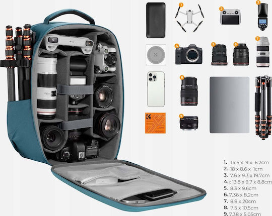 Fotografen Kamera Rucksack Blau