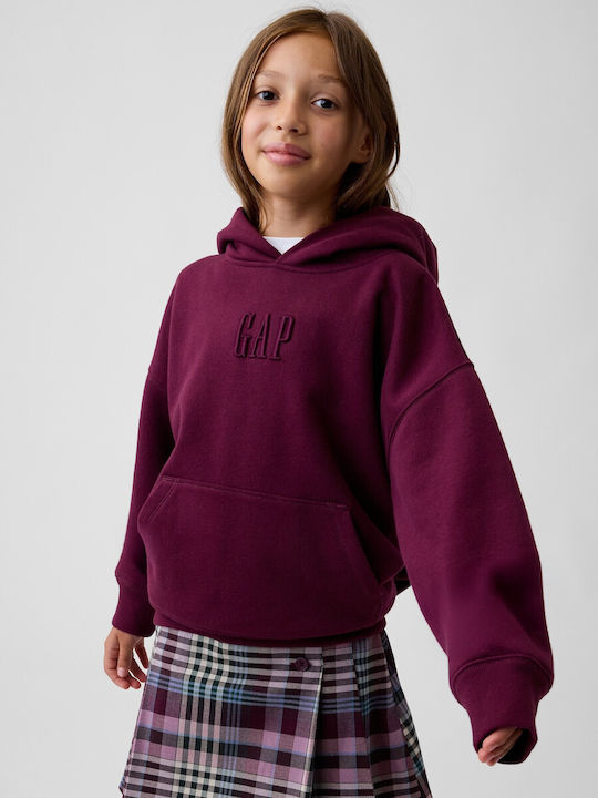 Kids Sweatshirt with Hood and Pockets Tuscan Red