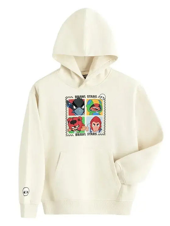 Kids Beige Hooded Sweatshirt