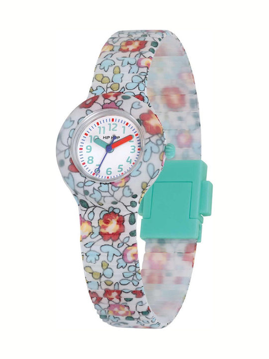 HipHop Analog Kinderuhr Grün mit Gummi-Lederband