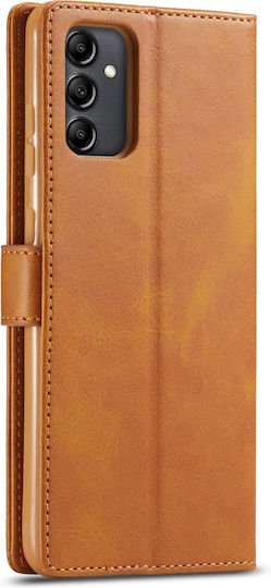 L.c Imeeke Samsung Galaxy A14 4g/5g Premium Leather Wallet Yellow Mobile Phone Case