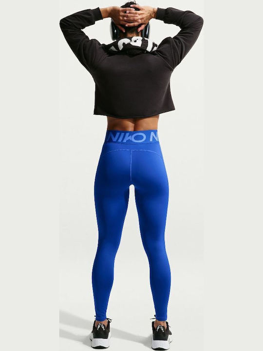 Dri-FIT Pro Dri-fit Training Γυναικείο Κολάν Σύσφιξης Ψηλόμεσο Μπλε