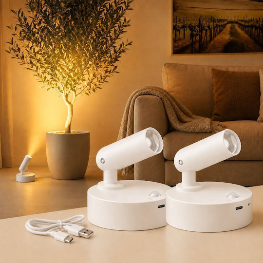 Modern Wall Lamp with Integrated LED with USB Port Black