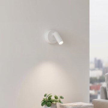 Modern Wall Lamp with Integrated LED with USB Port Black