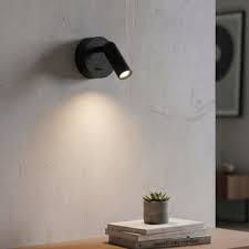 Modern Wall Lamp with Integrated LED with USB Port Black