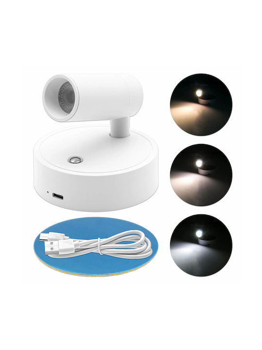 Modern Wandleuchte mit Integrierter LED mit USB-Anschluss Schwarz