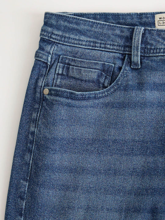 Newman 265 Мъжки Панталон Джинс Regular Straight Fit Червен