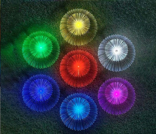 Set 2 Solarleuchten RGB mit Fotowiderstand IP65 5,5x5cm