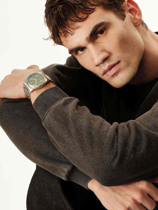 Breil Men's Battery Chronograph Watch With Silver Steel Bracelet Ew0840