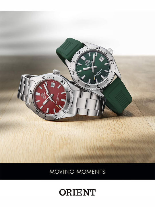 Orient Mako 40 Мъжки Часовник Автоматичен с Сребрист Стоманен Браслет