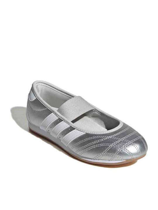Kids Pumps & Ballerinas with Hoop & Loop Closure Silver