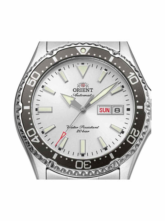 Orient Mako Men's Automatic Watch with Silver Stainless Steel Bracelet
