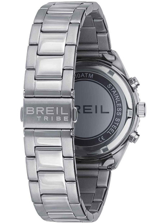 Breil Men's Battery Chronograph Watch With Silver Steel Bracelet