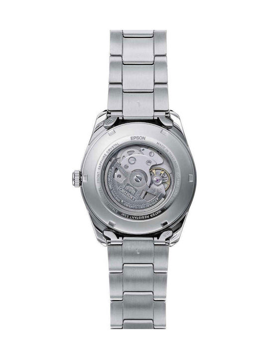 Orient Sun Moon Мъжки Ръчен Часовник Автоматичен със Сребрист Метален Браслет