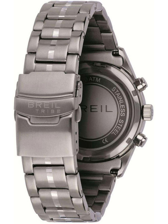 Breil Men's Battery Chronograph Watch With Grey Steel Bracelet