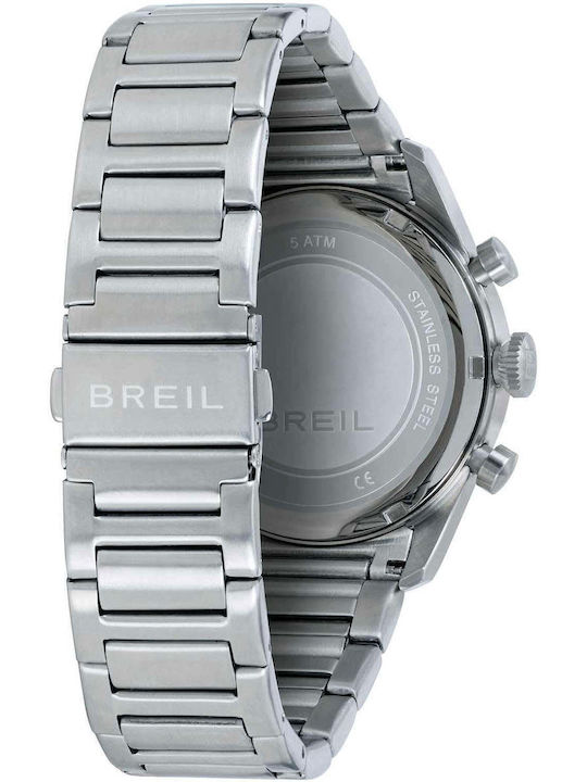 Breil Men's Battery Chronograph Watch With Silver Steel Bracelet